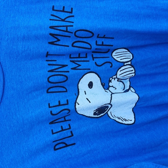 Peanutes Blue Graphic Tee with Snoopy size 2XL - Picture 2 of 4